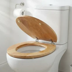Abattant WC en chêne avec fermeture standard, GoodHome Cervia