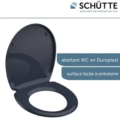 Abattant WC en duroplast ANTHRAZIT avec frein de chute Anthracite