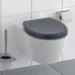 Abattant WC en duroplast ANTHRAZIT avec frein de chute Anthracite