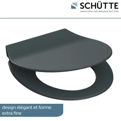 Abattant WC extra fin en duroplast SLIM avec frein de chute Anthracite