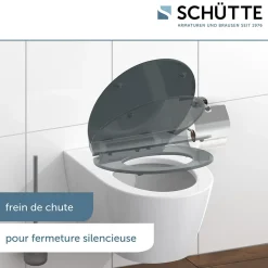 Abattant WC extra fin en duroplast SLIM avec frein de chute Anthracite