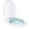 Abattant WC Familial TODOT forme Ovale avec Siège Enfant Bleu Magnétique Retirable et Frein de Chute