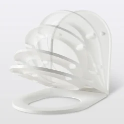 Abattant WC GoodHome Cavally en duraplast coloris blanc avec frein de chute