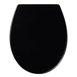 Abattant WC GoodHome Diani coloris noir en duraplast avec frein de chute