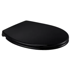 Abattant WC GoodHome Diani coloris noir en duraplast avec frein de chute