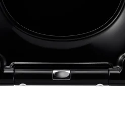 Abattant WC GoodHome Diani coloris noir en duraplast avec frein de chute