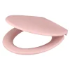 Abattant WC GoodHome Diani coloris rose en duraplast avec frein de chute