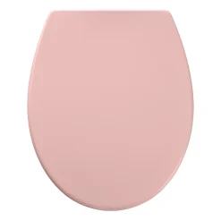 Abattant WC GoodHome Diani coloris rose en duraplast avec frein de chute