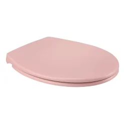 Abattant WC GoodHome Diani coloris rose en duraplast avec frein de chute