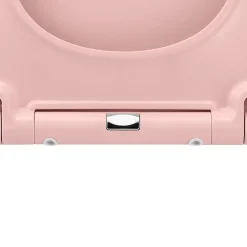 Abattant WC GoodHome Diani coloris rose en duraplast avec frein de chute
