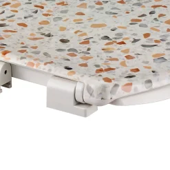 Abattant WC GoodHome Genoa coloris blanc et jaune clair en duraplast avec frein de chute