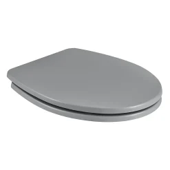 Abattant WC GoodHome Morava coloris gris en MDF avec frein de chute