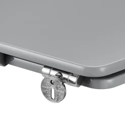 Abattant WC GoodHome Morava coloris gris en MDF avec frein de chute