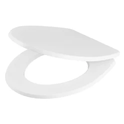 Abattant WC GoodHome Morava coloris blanc en MDF avec frein de chute