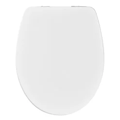 Abattant WC GoodHome Morava coloris blanc en MDF avec frein de chute