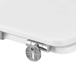 Abattant WC GoodHome Morava coloris blanc en MDF avec frein de chute