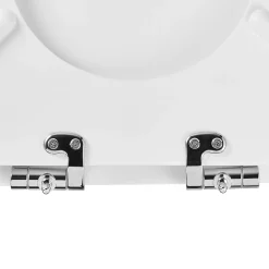 Abattant WC GoodHome Morava coloris blanc en MDF avec frein de chute