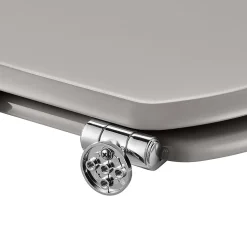 Abattant WC GoodHome Pilica coloris gris en bois avec frein de chute