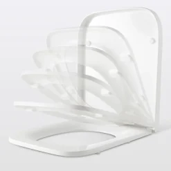 Abattant WC GoodHome Teesta en duraplast coloris blanc avec frein de chute