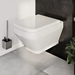 Abattant WC GoodHome Teesta en duraplast coloris blanc avec frein de chute