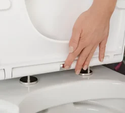 Abattant WC GoodHome Teesta en duraplast coloris blanc avec frein de chute