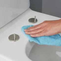 Abattant WC GoodHome Teesta en duraplast coloris blanc avec frein de chute