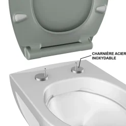 Abattant WC gris clair brillant Slim Bemis