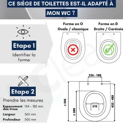Abattant WC Japonais lavant non électrique pour cuvette carénée ou droite