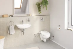 Abattant WC lavant Bau avec frein de chute blanc Grohe