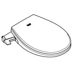 Abattant WC lavant Bau avec frein de chute blanc Grohe