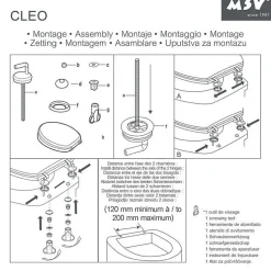 Abattant Wc MDF Beige - MSV - Universel - Acier Inoxydable - Accessoires de salle de bain