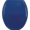 Abattant Wc MDF Bleu Marine - MSV - Universel - Fixation par le dessus avec entraxe universelle