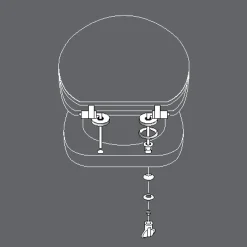 Abattant WC MDF charnières métal PLUMISS
