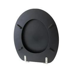Abattant wc MDF CLEO Noir mat Charnières Inox MSV