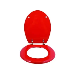 Abattant wc MDF CLEO Rouge Charnières Inox MSV