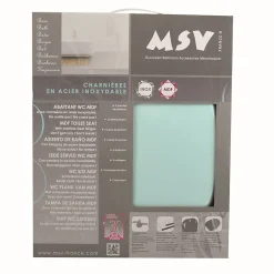 Abattant wc MDF CLEO Vert Poudré Charnières en Inox MSV