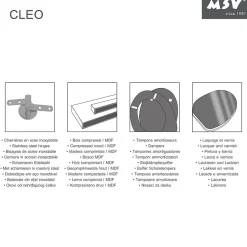 Abattant wc MDF CLEO Violet Charnières Inox MSV