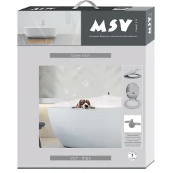 Abattant wc MDF Doggy Bath Charnières Inox MSV