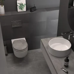 Abattant wc mdf effet beton soft close