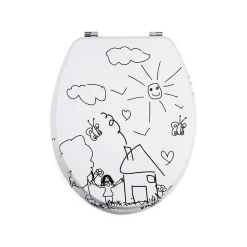 Abattant wc MDF Jardin d'enfants Charnières Inox MSV