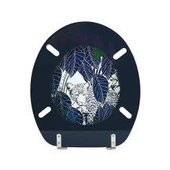 Abattant wc MDF RAIN FOREST Bleu Vert Charnières Inox MSV