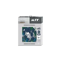 Abattant wc MDF RAIN FOREST Bleu Vert Charnières Inox MSV