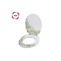 Abattant wc MDF Sofaïa à Motifs Fleurs Charnières Inox MSV