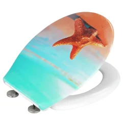 Abattant WC Mer - Bois - Multicolore