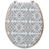 Abattant WC motifs apaches et lunette effet bois à fermeture standard, 5Five