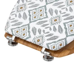 Abattant WC motifs apaches et lunette effet bois à fermeture standard, 5Five