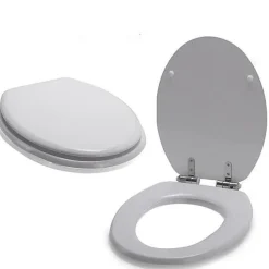 Abattant WC MSV - MDF - Fermeture lente - Blanc
