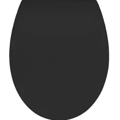 Abattant WC noir mat avec frein de chute déclipsable Bemis