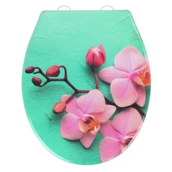 Abattant WC Orchidée - Bois - Multicolore