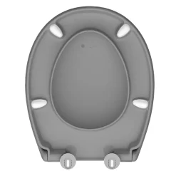 Abattant WC ovale en duroplast gris avec frein de chute ALMA